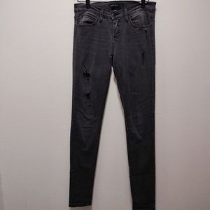 Flying Monkey Black Distressed Skinny Leg Denim Jeans 26